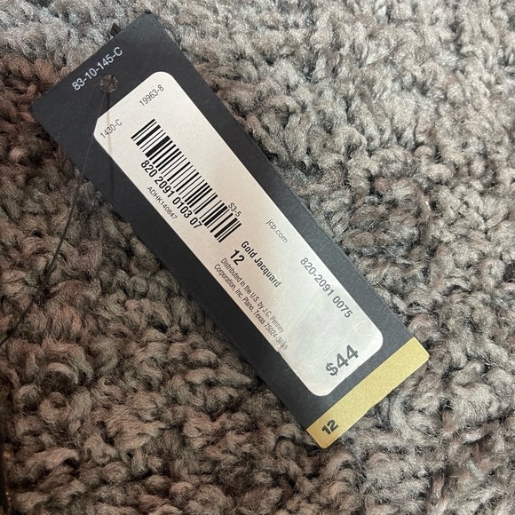 Worthington black bronze damask jacquard paisley lined pencil skirt women’s 12 - Picture 9 of 13